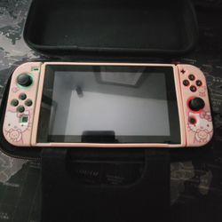 Nintendo Switch With Hello Kitty case
