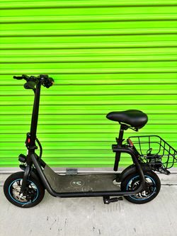Electric Scooter with Seat and Basket