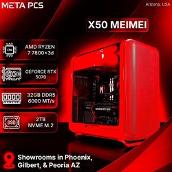 X50 MEIMEI - META PCS - Ryzen 7 7800X3D, 32GB DDR5, RTX 5070