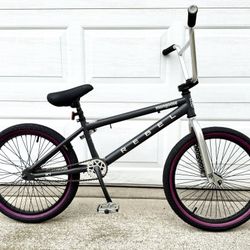 Mongoose Rebel X1 BMX Bike 20” Trick Bike Matte Gray  Mongoose Rebel X1 20-inch BMX Trick Bike in matte gray/silver color. Tempered High Tensile Steel