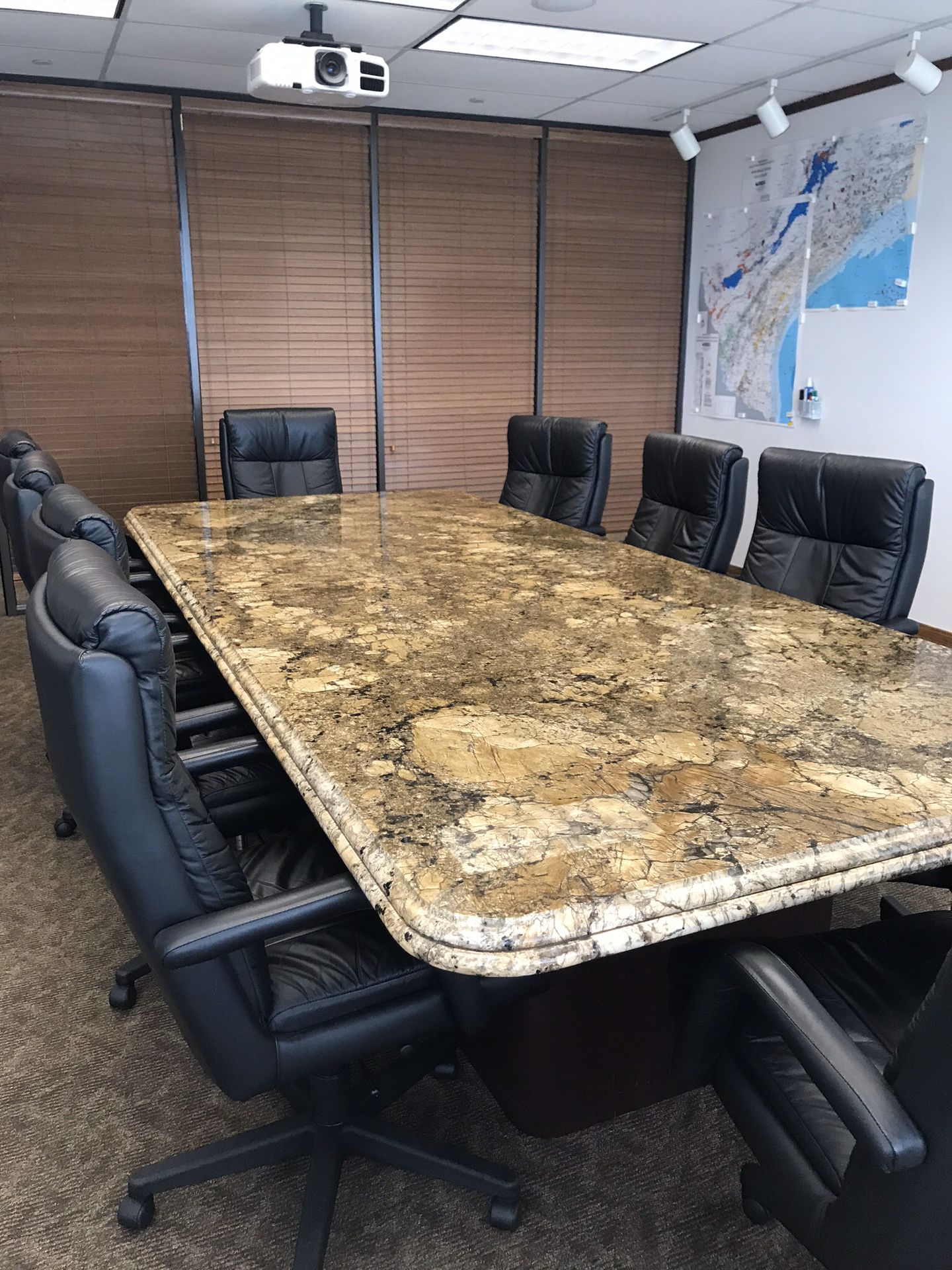 12 Ft. Custom Granite Conference Room Table Only