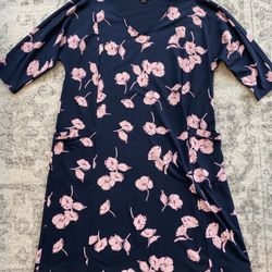 J. Jill Wearever Dress Navy Blue Size Small 