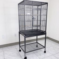(Brand New) $95 Large 53” Bird Cage for Parakeet Parrot Cockatiel Canary Finch Lovebird, Size 24x17x53” 