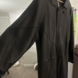 Black Leather Jacket Like New 