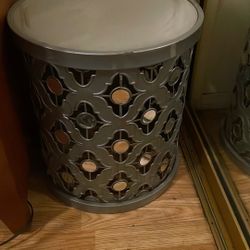 Side Table With Mirror Top