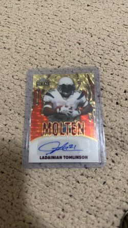 LaDainian Tomlinson Leaf Metal Molten Auto Card