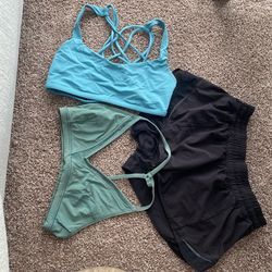 Lululemon Shorts, And Bra
