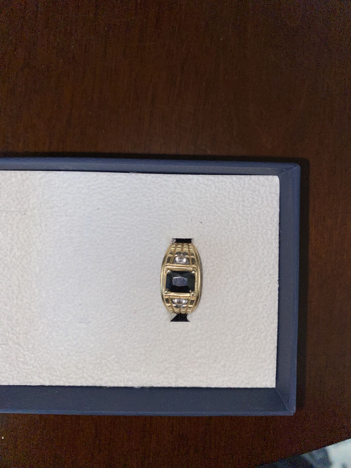 14k Gold Ring With Black Stone