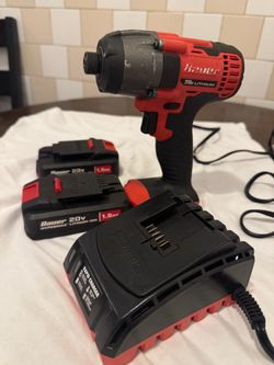 Bauer 20V Impact Driver with 2 Batteries and Charger