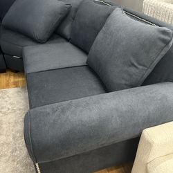 Stunning New Modern Style Fabric Sectionals Available, Same Day Delivery 
