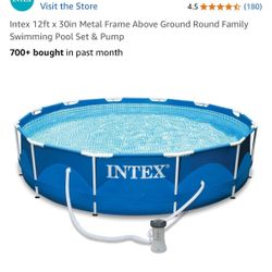 Intex 12’ Pool and Accessories 