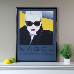 Framed Nagel Poster “Blonde with Sunglasses”