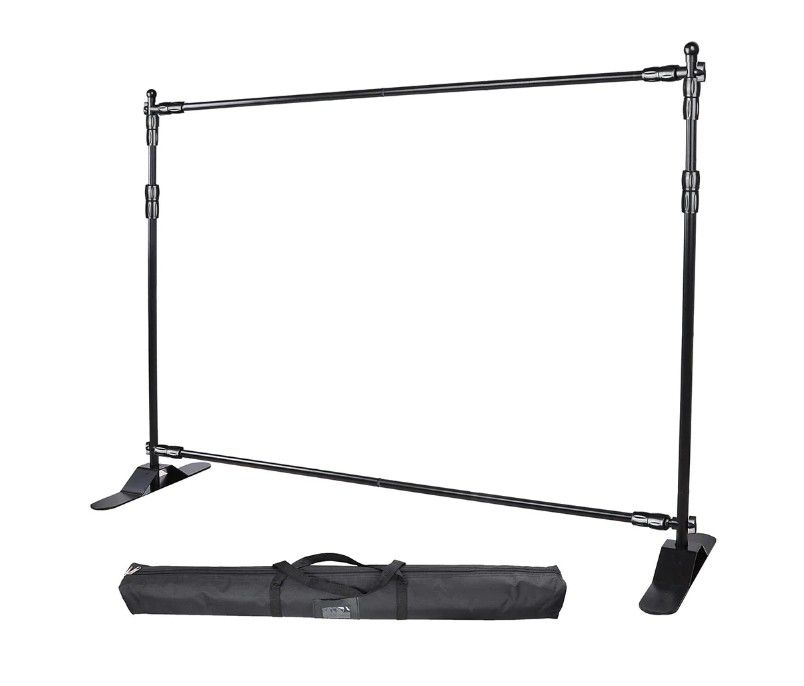 8ft Portable Jumbo Banner Backdrop Stand Exhibition Background Stand - Photography Equipment - Home Studio Business Equipment Supplies