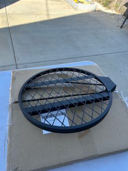 Round Black Metal Fire Pit Grill Grate