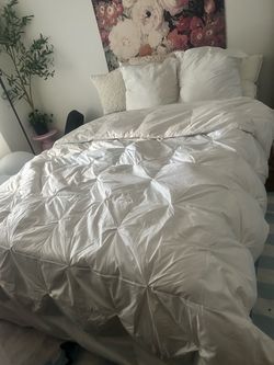Bed frame with mattress