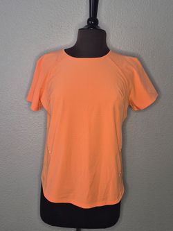 Lululemon Athletica Womens Bright Orange Relaxed Shirt Size- Large 10