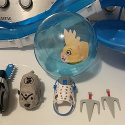 Zhu pet hamster tunnels spiral slide and accessories