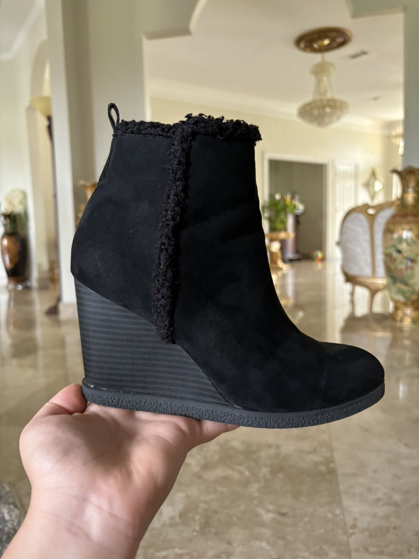 Sleek Black Heel Boots