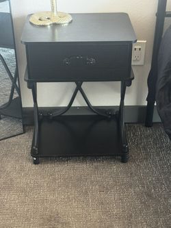 Small Black Night Stands Set