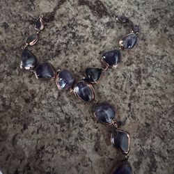 OBO Polished amethyst Set In Electroformed Copper