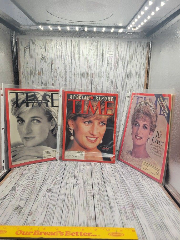 Princess Diana - 3 Time magazine issues with her on cover