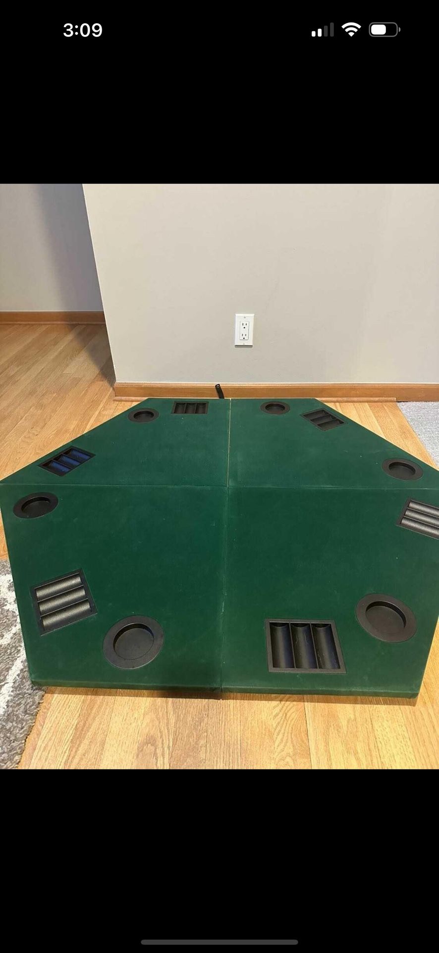 6 players folding poker table