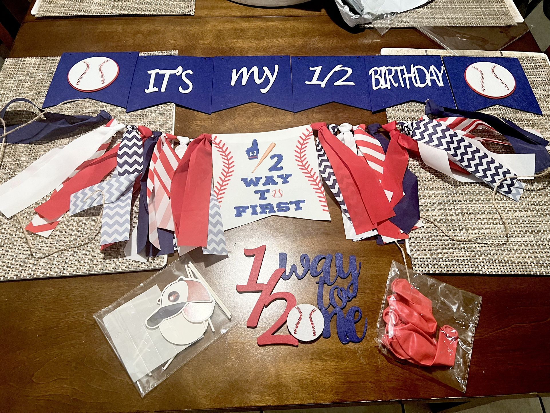 1/2 To Fist Baseball Decorations