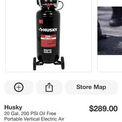 Husky 20 gallon air compressor