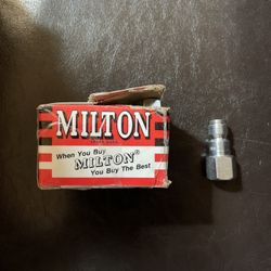 Milton 727 M-Style 1/4" Male NPT Coupler Plug (10-Pack) Hardened Rust Resistant