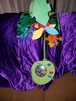 Fisher price baby rainforest mobile sights and sounds well loved precious for girl or boy