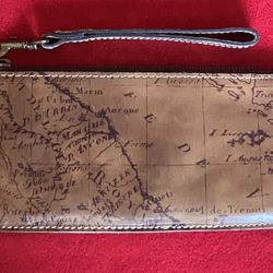PATRICIA NASH St Croce Leather Wristlet Wallet PURSE MAP ** More RARE Items here .. ‼️ Price Is FIRM ‼️