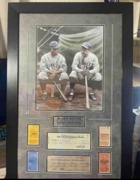 Babe Ruth/Lou Gehrig Large Frame