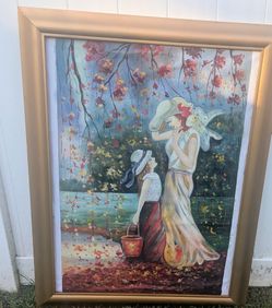 Large Framed Canvas painting 41"x 32"