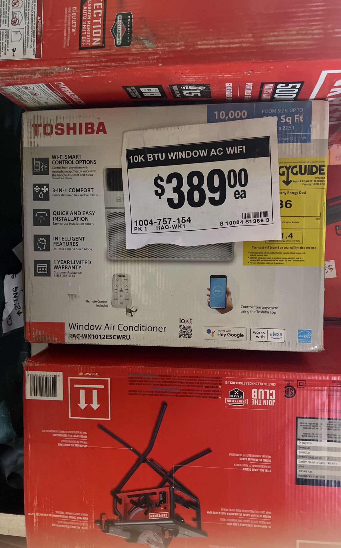 Toshiba 10k BTU Window AC wifi !