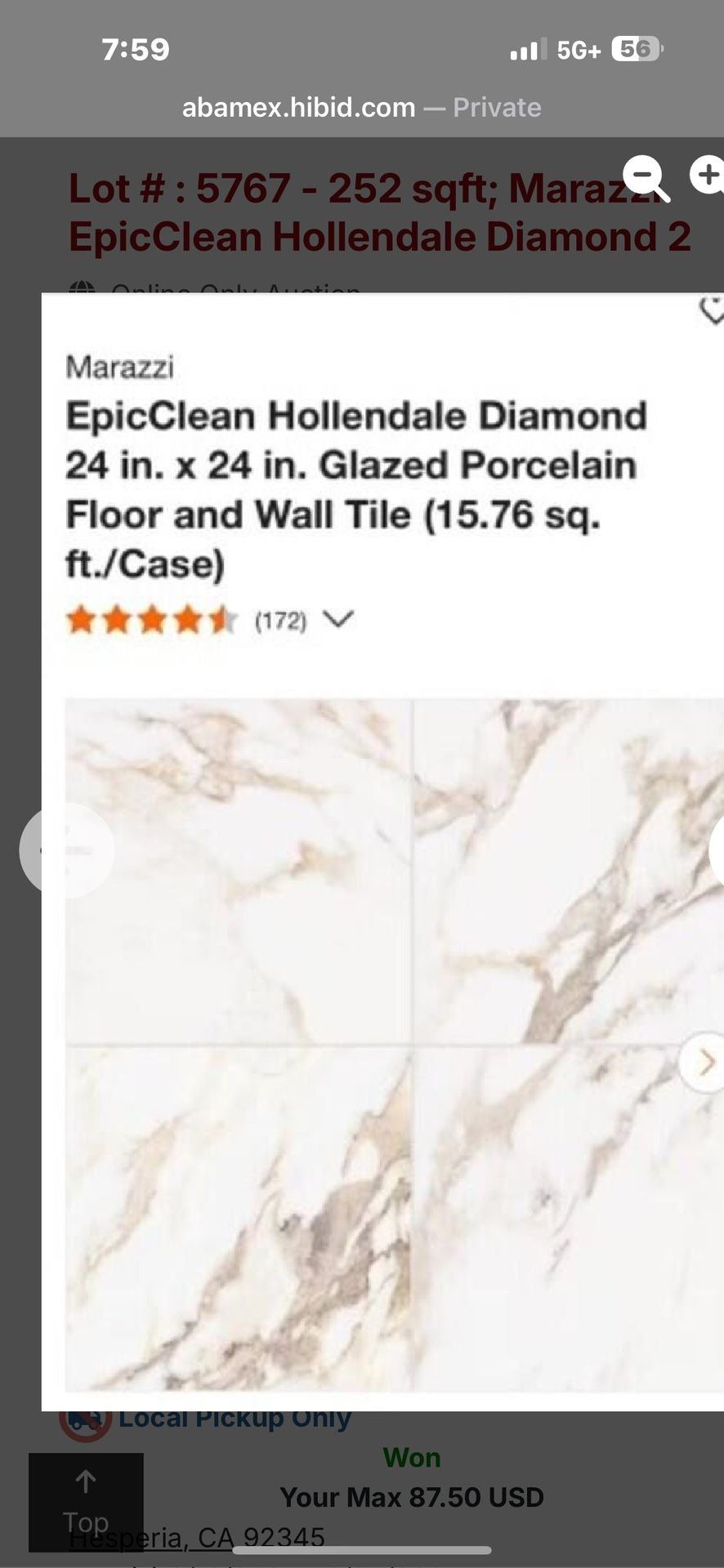 252 sq fts 24x24 nice Porcelain Floor and Wall Tile (15.76 sq. ft./Case we selling the whole pallet We available from 9 am to 7 pm Mon to Saturday
