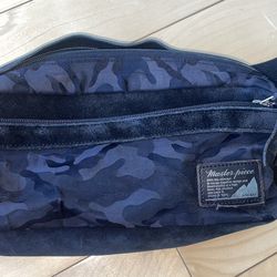 Rare MSPC Master Piece Bum Bag Waist Bag Blue / Black Camo Style  Made In Japan