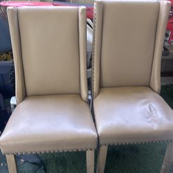 Leather chairs (two)