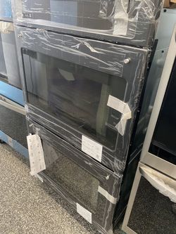 New Ge Cafe 30” Double Wall Oven Matte Black 