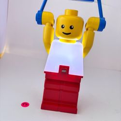 Lego Man 10" Mini Figure Night Light Lantern Lamp  2009 TESTED, WORKING Yellow