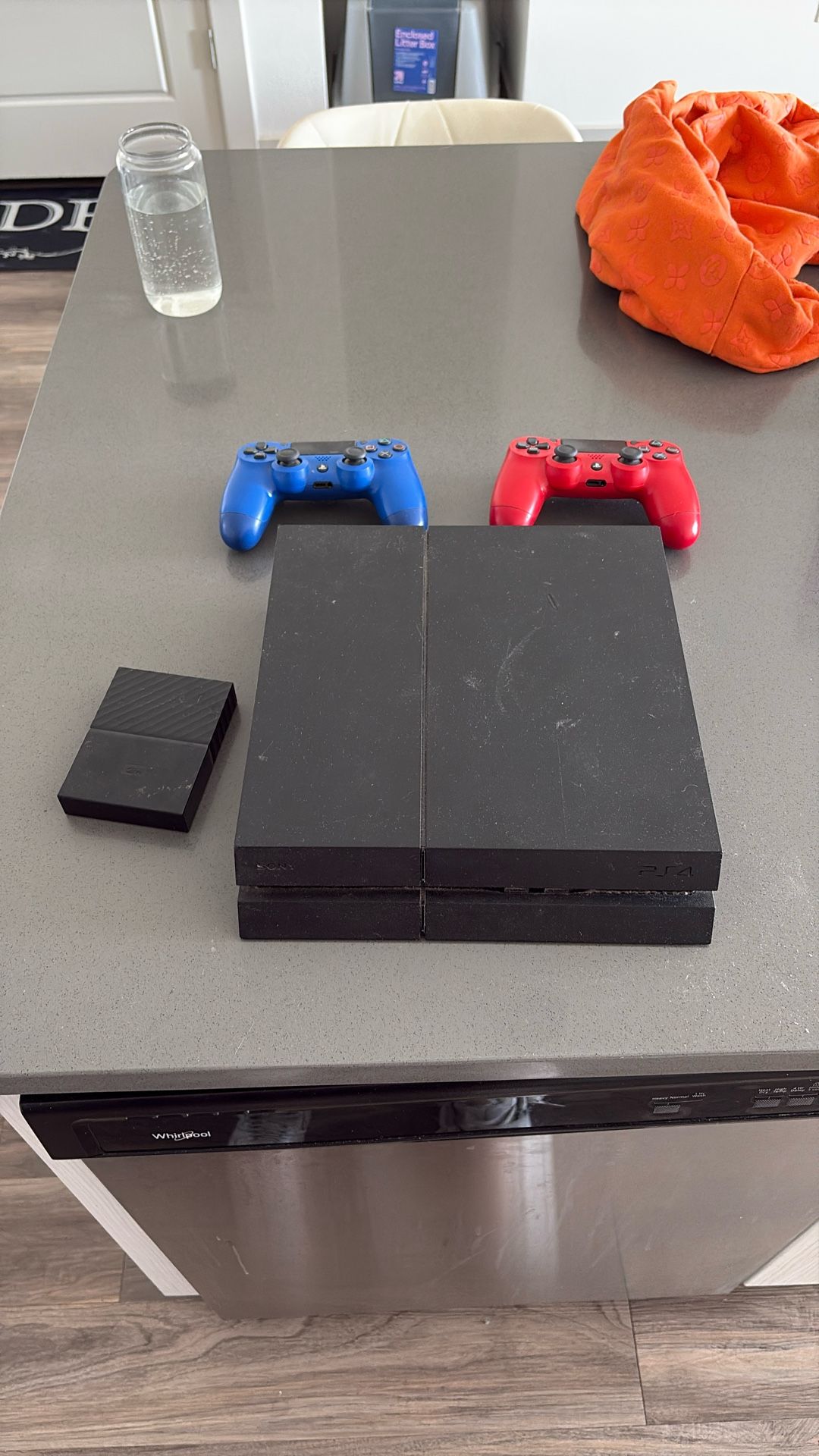 PS4 w 2 Controllers And 1TB Storage Extender