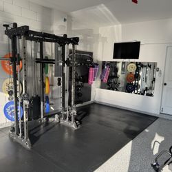 All-In-One Functional Trainer + Smith Machine w/ REP Bench & Plates