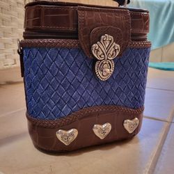 Vintage Leather Denim Handbag