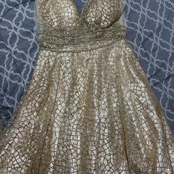Gold glittery dress
