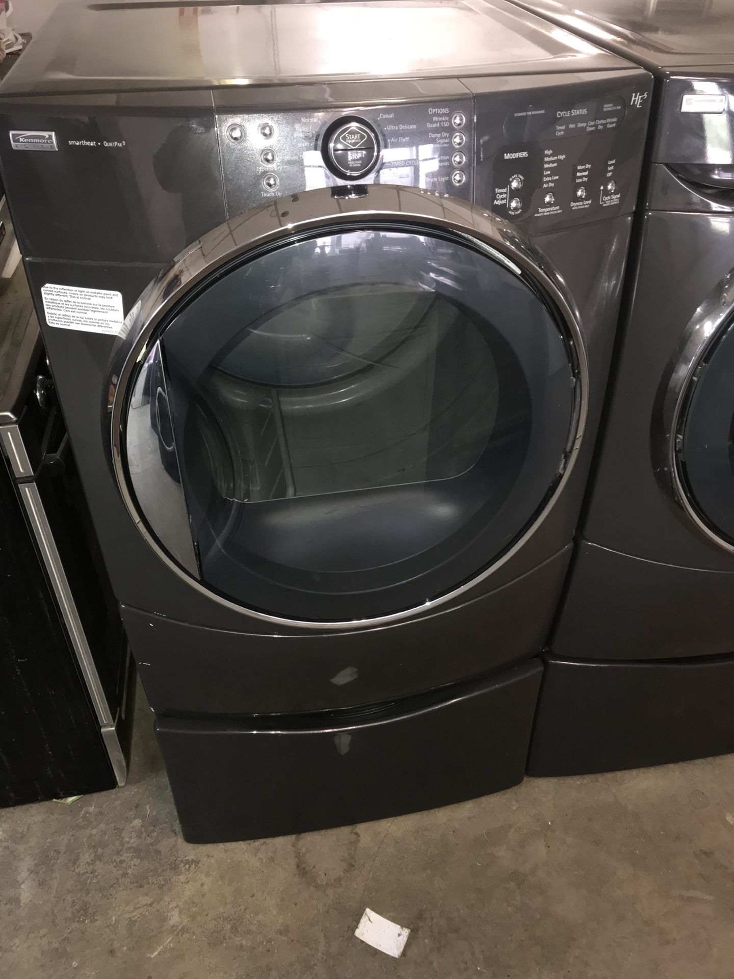 Kenmore washer and dryer gas