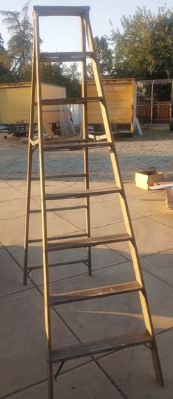Vintage Wood Ladders Yard Art Repurpose