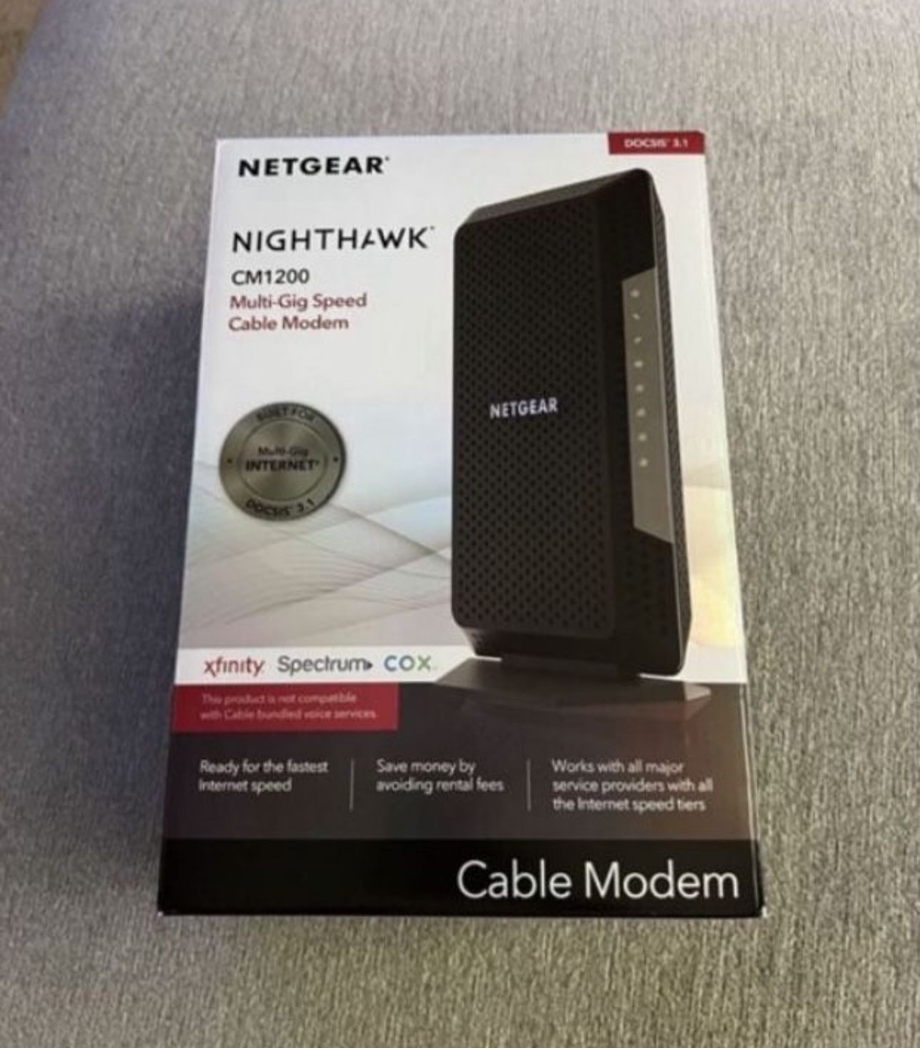 NETGEAR - Nighthawk 32 x 8 DOCSIS 3.1 Cable Modem - Black