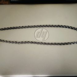 Rope Chain In White Gold 