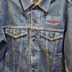 Vintage Mens Señor Frogs Mazatlan Mexico Denim Jacket, Size 40 (Med)