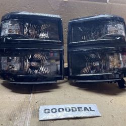 #OH52 *Misshing Tab* Fit 14-15 Chevy Silverado 1500 Oe Style Black Housing Clear Corner Headlight Light Lamp