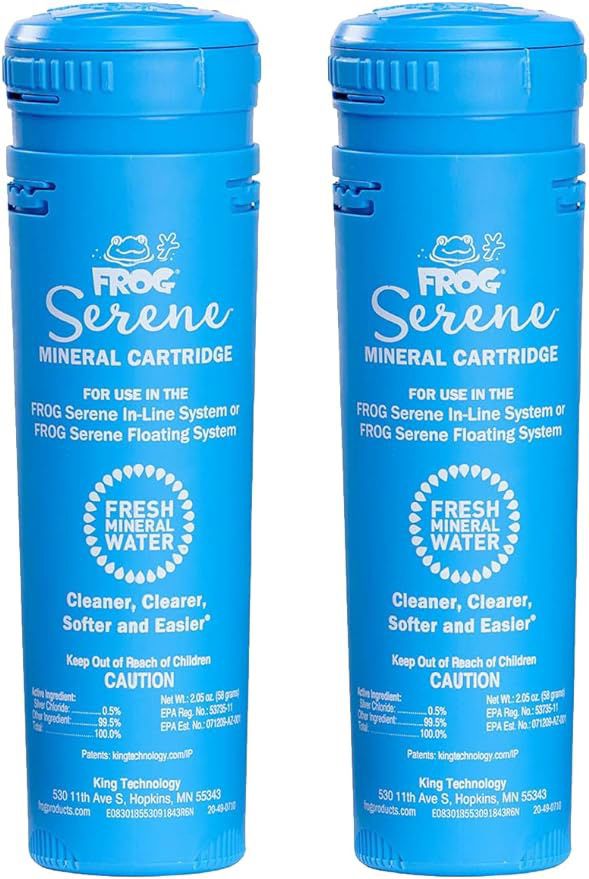 2-PK Frog Serene Mineral Replacement Cartridges for Hot Tubs for use only with Frog Serene in-Line and Floating Sanitizing Systems for Spas NEW